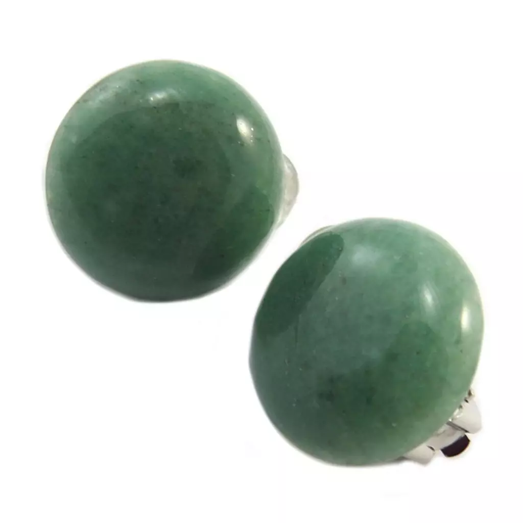 Les Trésors De Lily Clips Créateur 'Mineralia' Vert Aventurine 18 Mm [P4053]