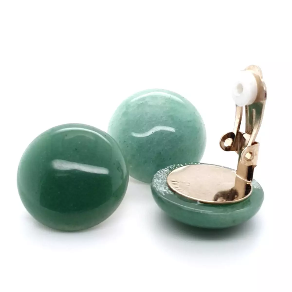 Les Trésors De Lily Clips Créateur 'Mineralia' Vert Aventurine 18 Mm [P4053]