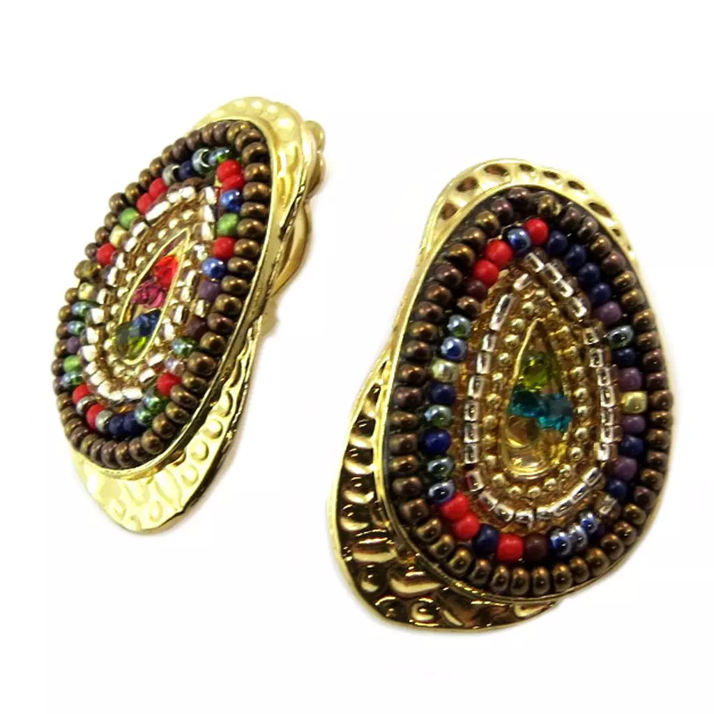 les trésors de lily Clips Créateur 'Navajos' doré multicolore [P3393]