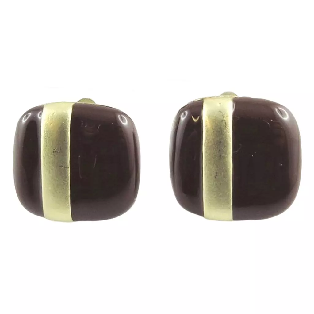 les trésors de lily Clips Créateur 'Scarlett' marron doré 20 mm [R8008]