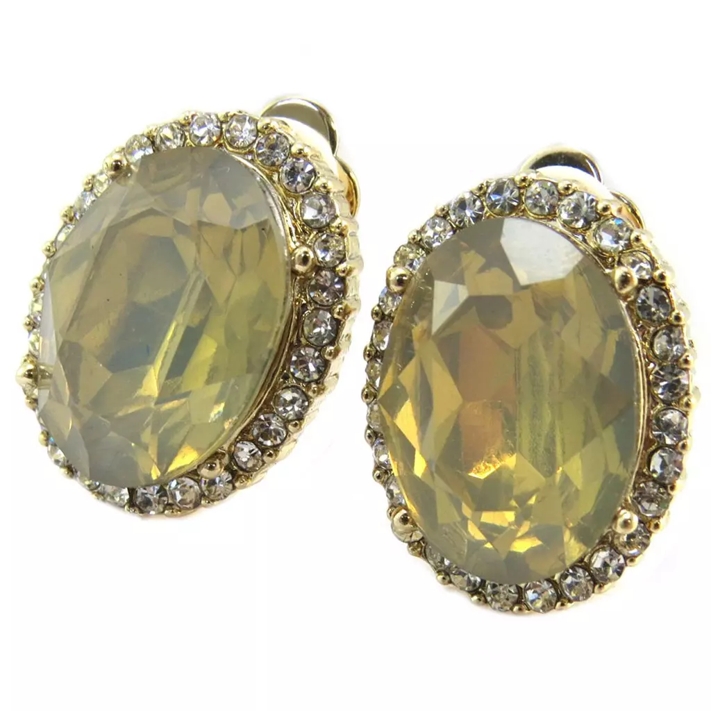 les trésors de lily Clips Créateur 'Sissi' beige doré 20x15 mm [P4950]