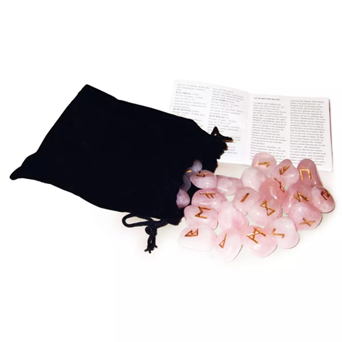 les trésors de lily Coffret 'Runes' quartz rose (harmonie sérénité affirmation de soi) [Q9795]