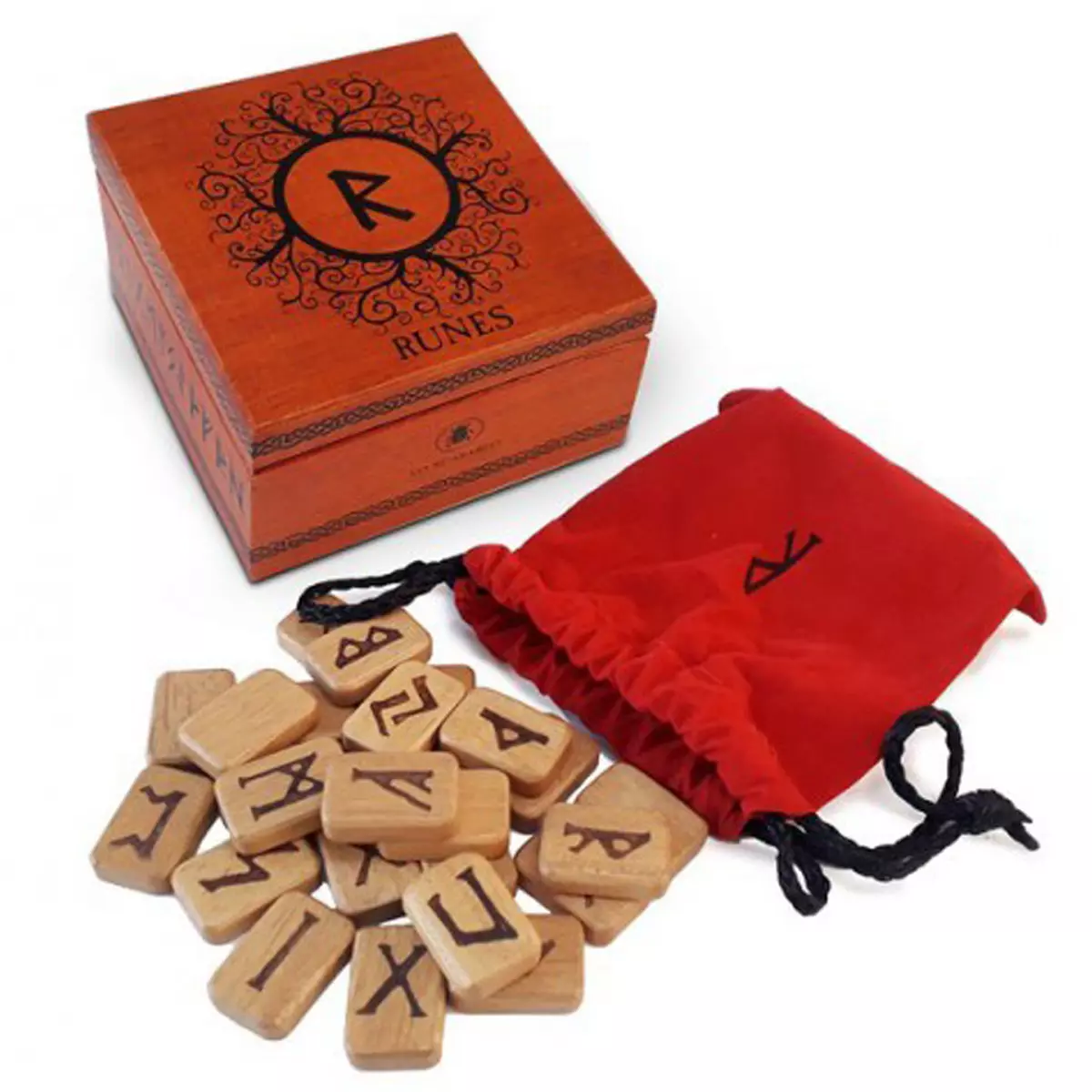 les trésors de lily Coffret 'Runes' wooden deluxe 11x11x68 cm [Q8699]
