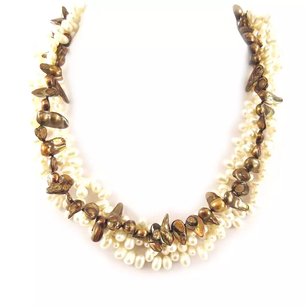 Les Trésors De Lily Collier 'Biwa Gorgeous' Blanc Marron [C9076]