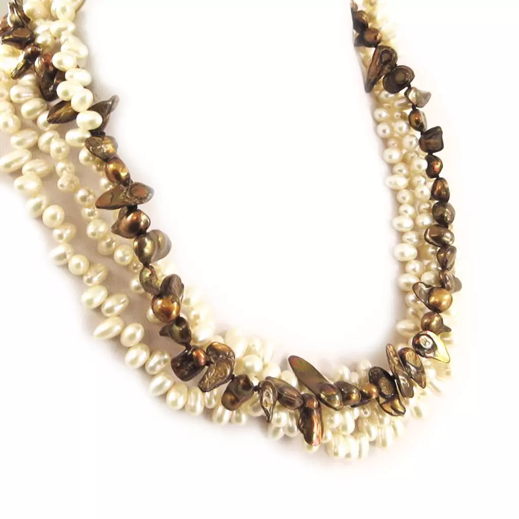 Les Trésors De Lily Collier 'Biwa Gorgeous' Blanc Marron [C9076]