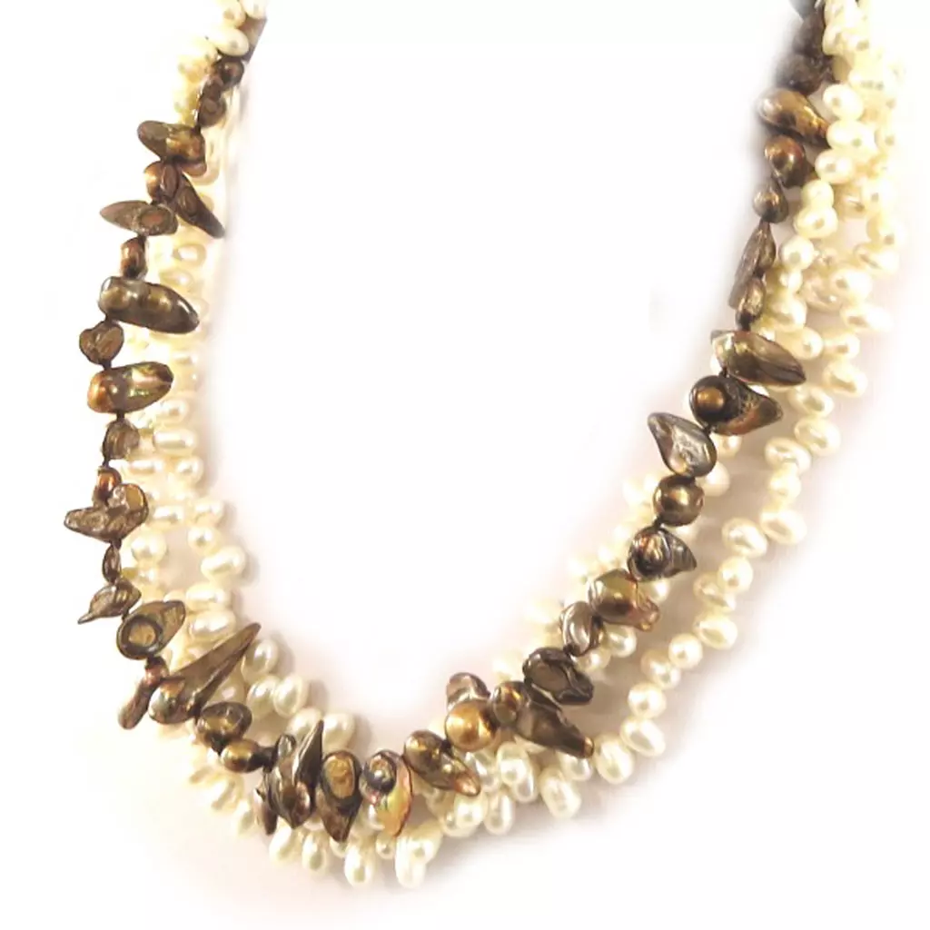 Les Trésors De Lily Collier 'Biwa Gorgeous' Blanc Marron [C9076]