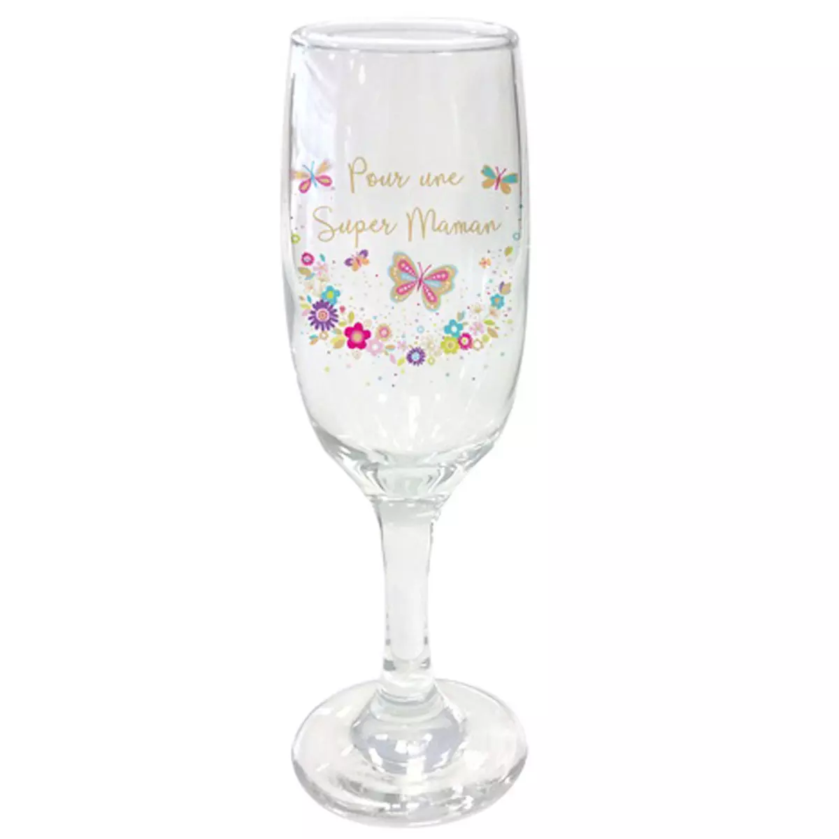 les trésors de lily Coupe flute à champagne 'Super Maman' 19 cm [Q1654]