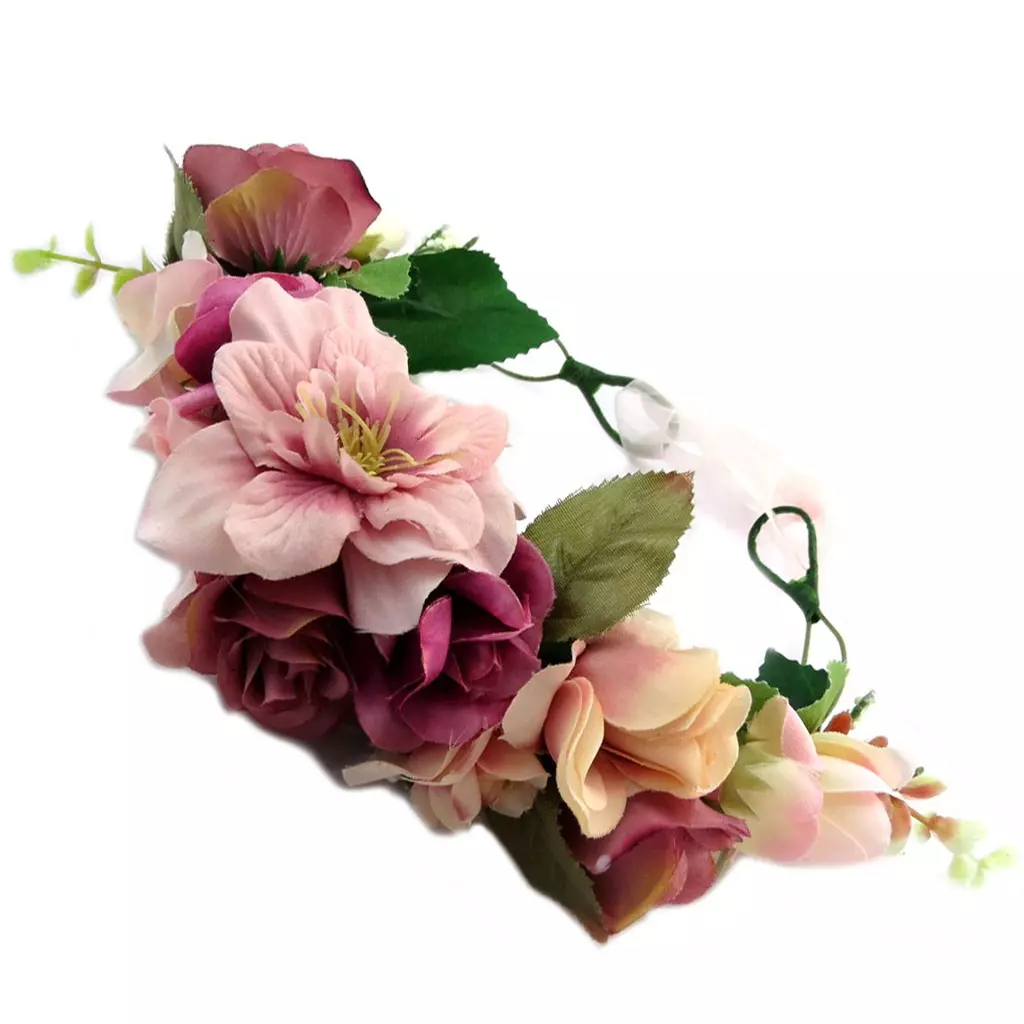 Les Trésors De Lily Couronne Créateur 'champêtre ' Rose Largeur 85 Cm [P4793]