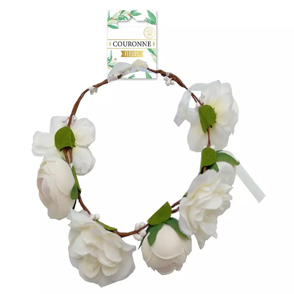 Les Trésors De Lily Couronne Créateur 'Mariage' Beige Vert Taille Unique [R7010]