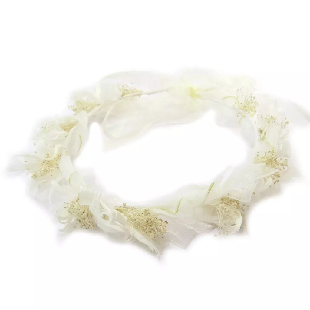 les trésors de lily Couronne créateur 'Ophélia' beige largeur 4 cm [P4771]