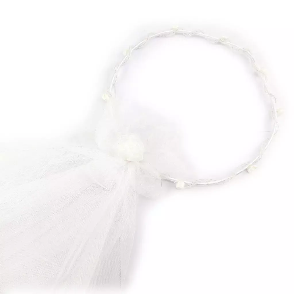 les trésors de lily Couronne mariage 'Sissi' blanc taille unique [K1395]