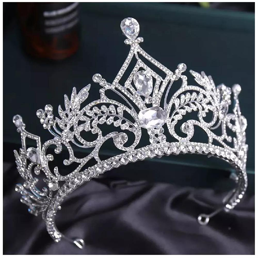 les trésors de lily Diadème créateur 'Sissi' Blanc 10 cm [R7566]