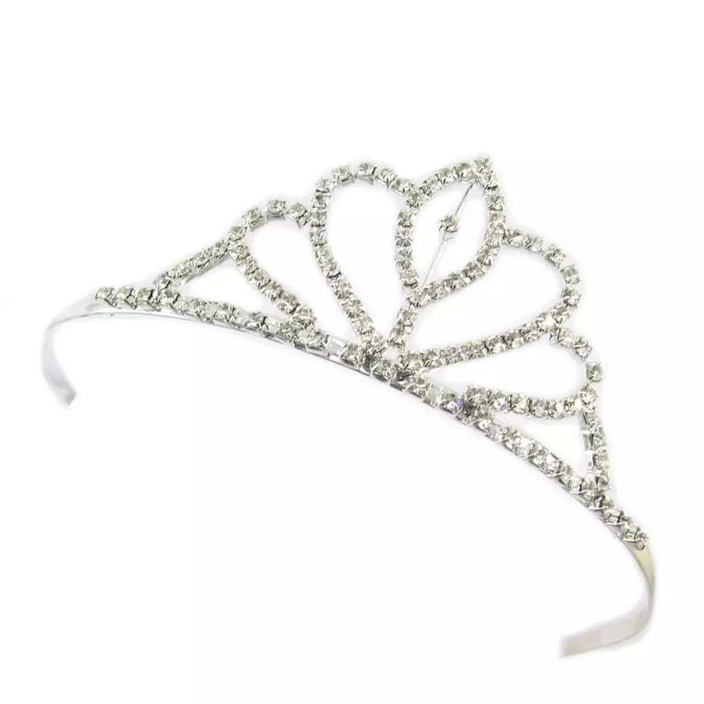 les trésors de lily Diadème créateur 'Sissi' Blanc 12x5 cm [P4756]