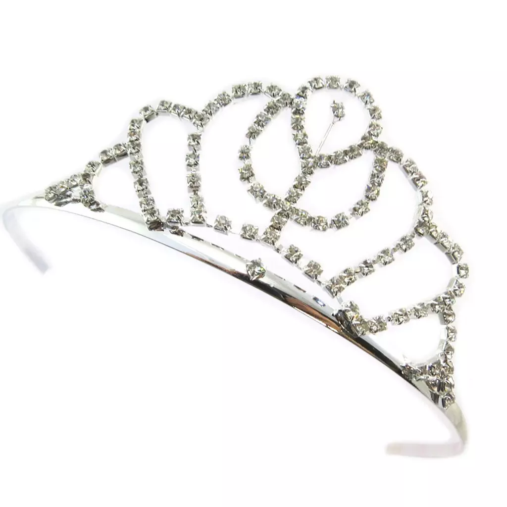 les trésors de lily Diadème créateur 'Sissi' Blanc 12x59 cm [P4753]