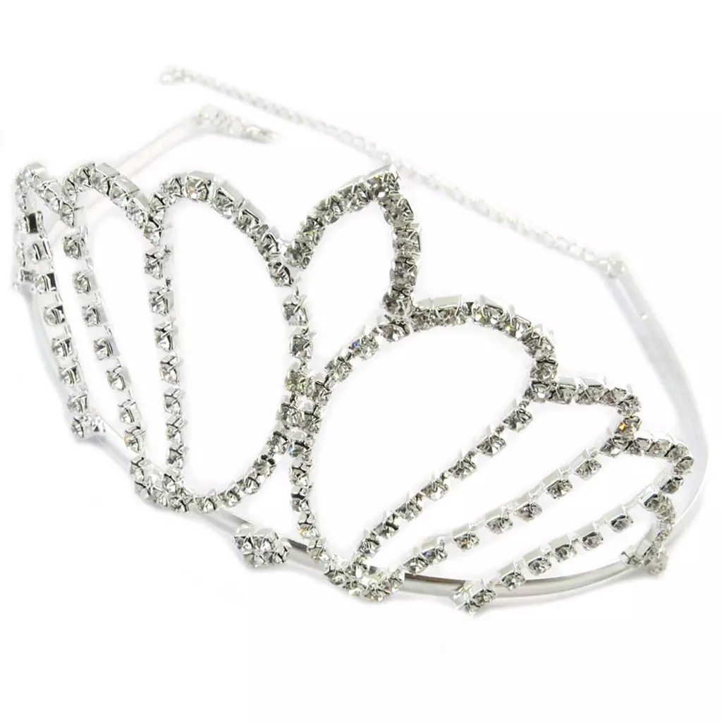 les trésors de lily Diadème créateur 'Sissi' Blanc 16x77 cm [P4754]