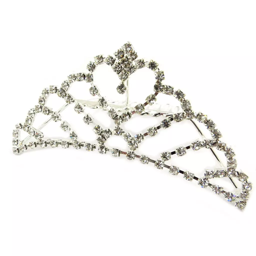 les trésors de lily Diadème peigne 'Sissi' Blanc 105x5 cm [P4780]