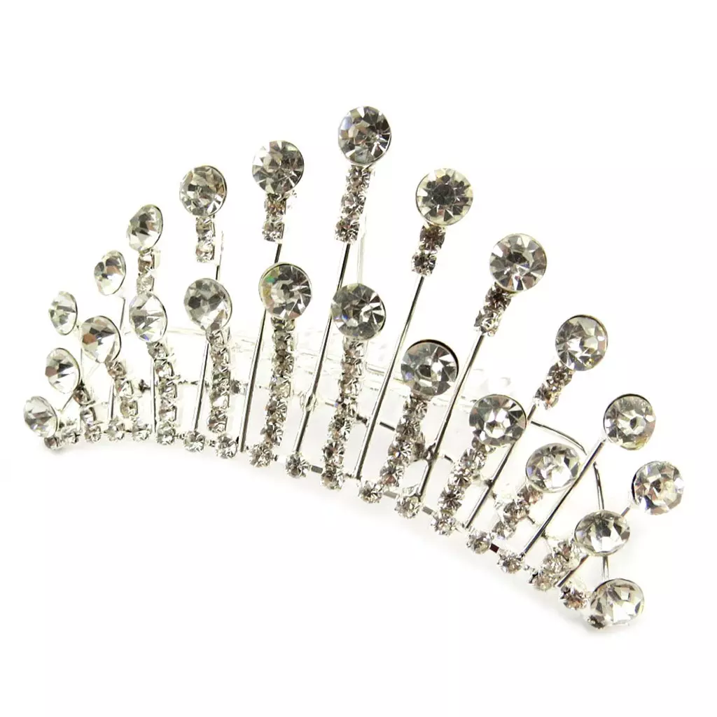 les trésors de lily Diadème peigne 'Sissi' Blanc 105x6 cm [P4783]