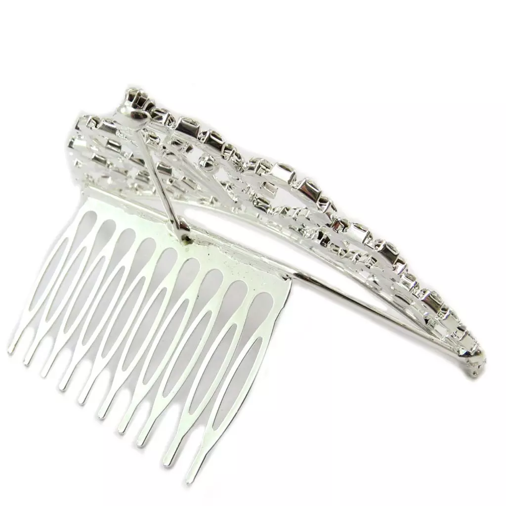 Les Trésors De Lily Diadème Peigne 'Sissi' Blanc 11x55 Cm [P4781]