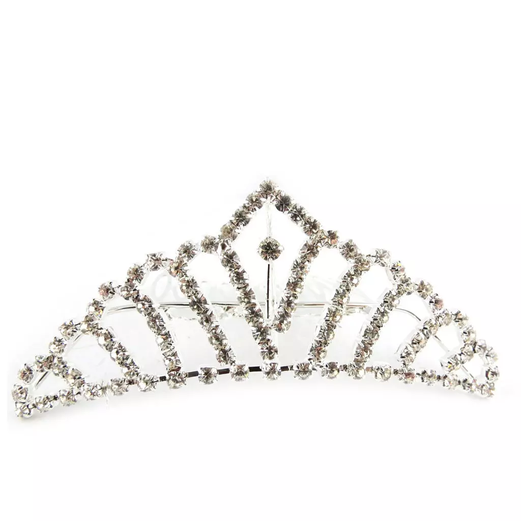 les trésors de lily Diadème peigne 'Sissi' Blanc 98x36 mm [R6994]