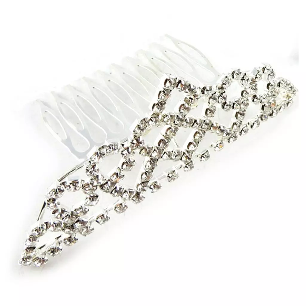 Les Trésors De Lily Diadème Peigne 'Sissi' Blanc 98x36 Mm [R6996]