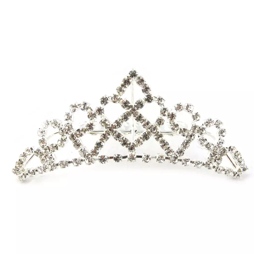 les trésors de lily Diadème peigne 'Sissi' Blanc 98x36 mm [R6996]