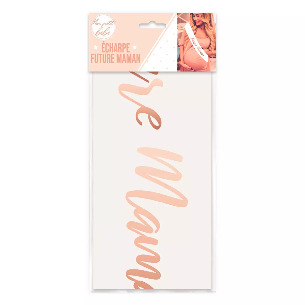 Les Trésors De Lily Echarpe Festive 'Baby Shower' Rosé (Future Maman) 100x13 Cm [A0757]