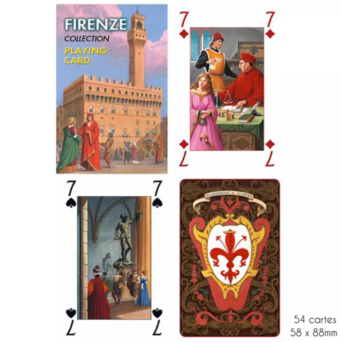 les trésors de lily Jeu de cartes Créateur 'Firenze' 9x6x2 cm [A2975]