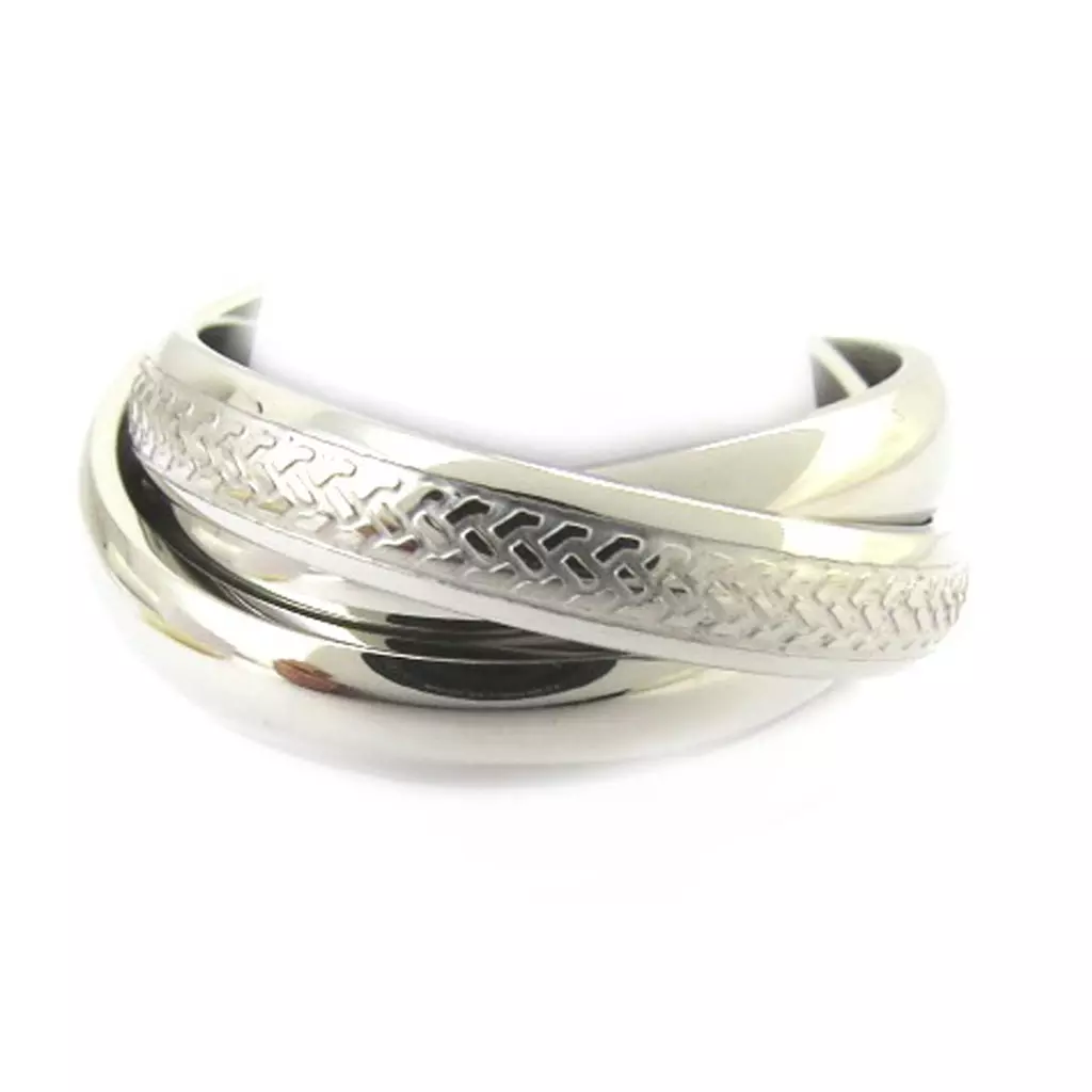 les trésors de lily Alliance acier 'Trio' 4 mm [M1855]