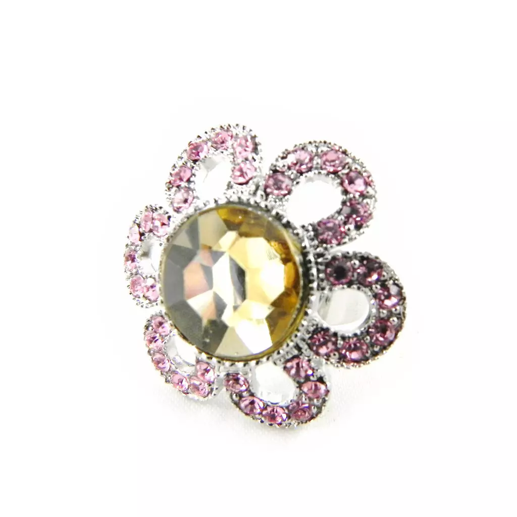Les Trésors De Lily Bague 'Aurore' Rose Ambre [E5123]