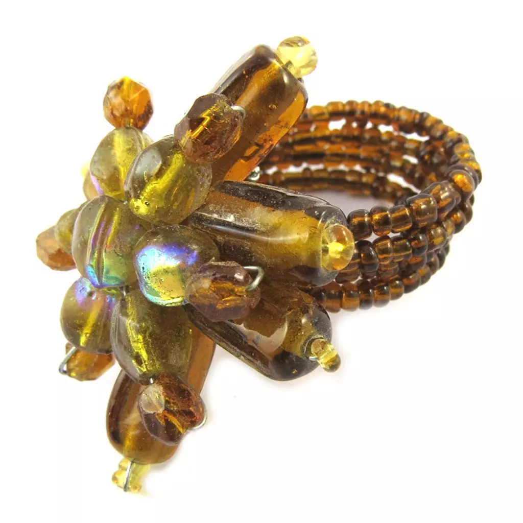 Les Trésors De Lily Bague 'Calcutta' Ambre [B8393]