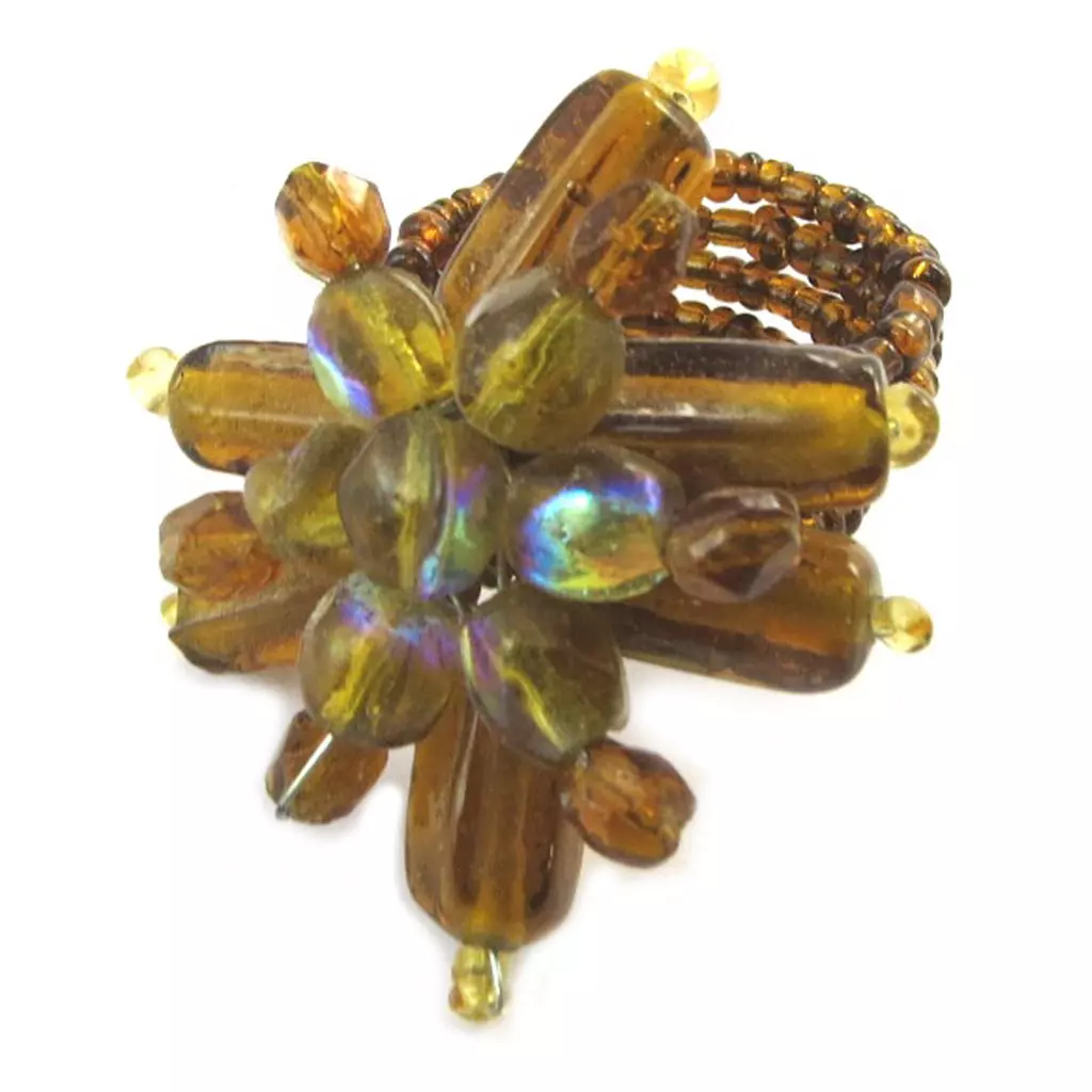 Les Trésors De Lily Bague 'Calcutta' Ambre [B8393]