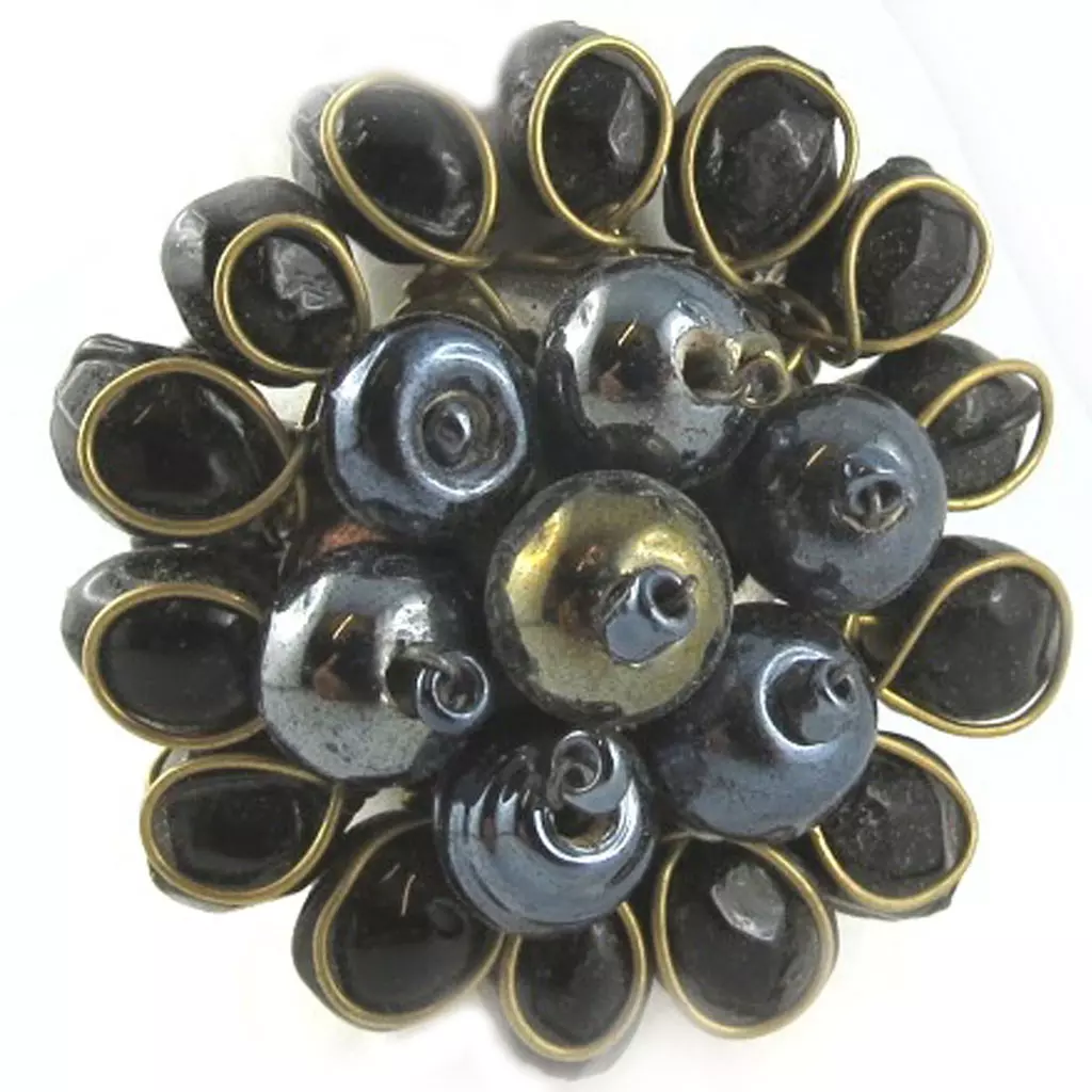 les trésors de lily Bague 'Calcutta' Noir [B8391]