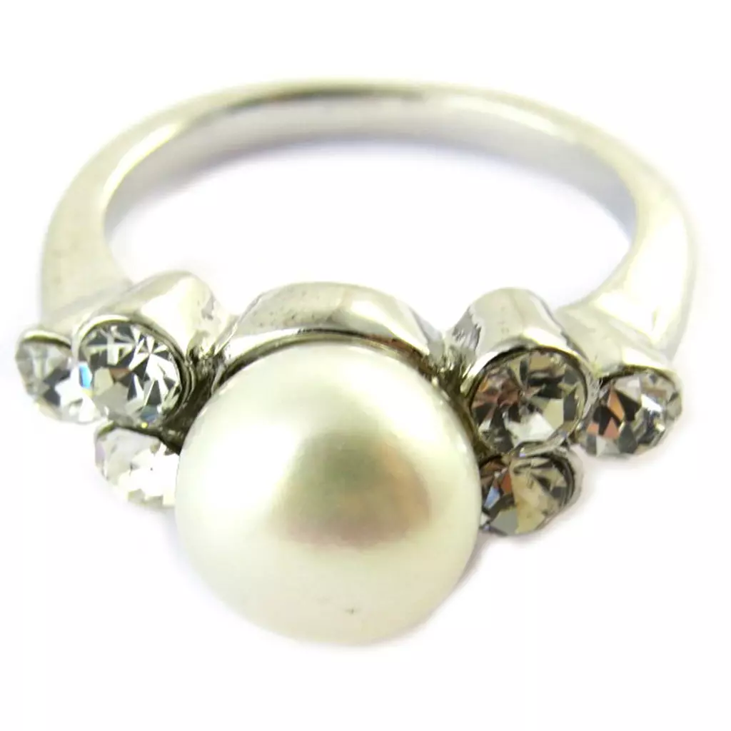 Les Trésors De Lily Bague 'Catherine' Blanc [B7045]