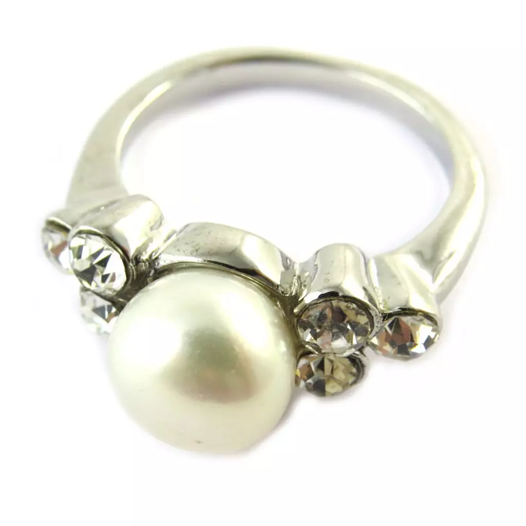 Les Trésors De Lily Bague 'Catherine' Blanc [B7045]