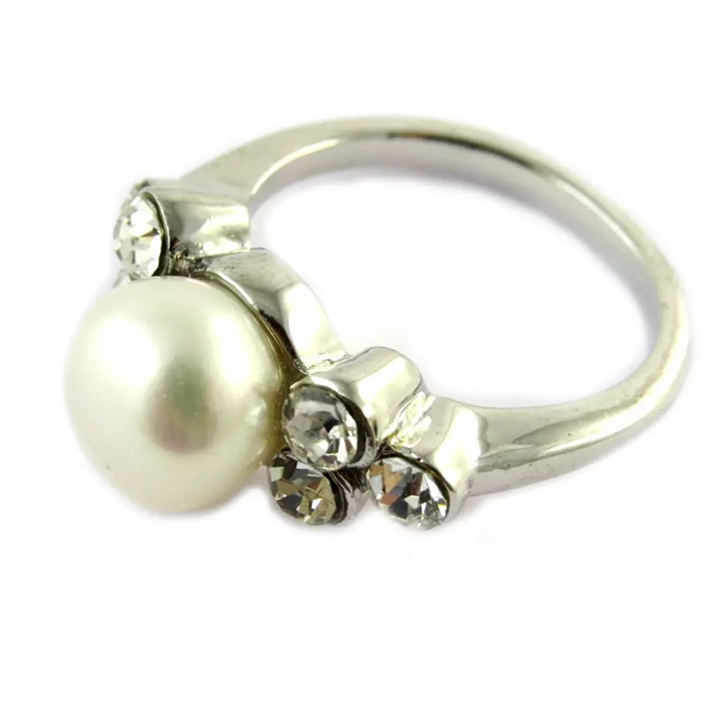 Les Trésors De Lily Bague 'Catherine' Blanc [B7045]