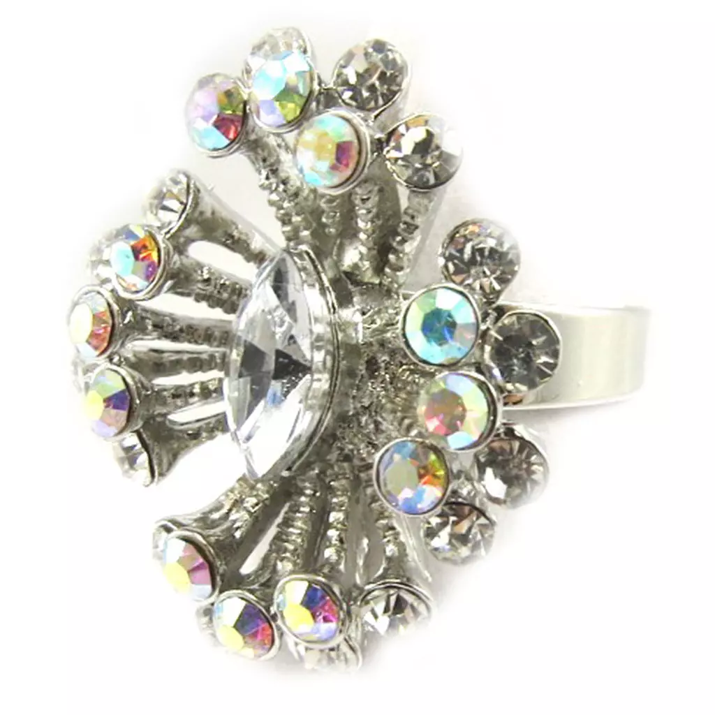 Les Trésors De Lily Bague 'Eclosion' Blanc [E5124]