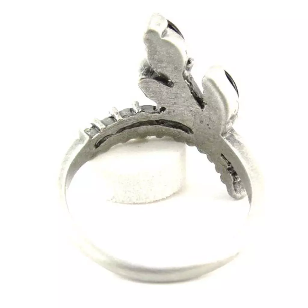 Les Trésors De Lily Bague 'Epi' Noir [E5135]