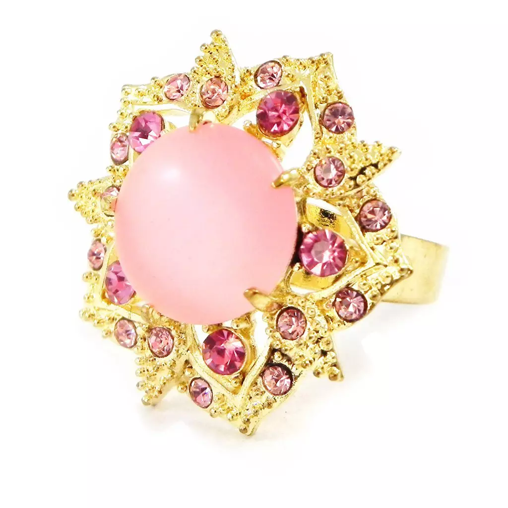Les Trésors De Lily Bague 'Floraison' Rose [E4199]