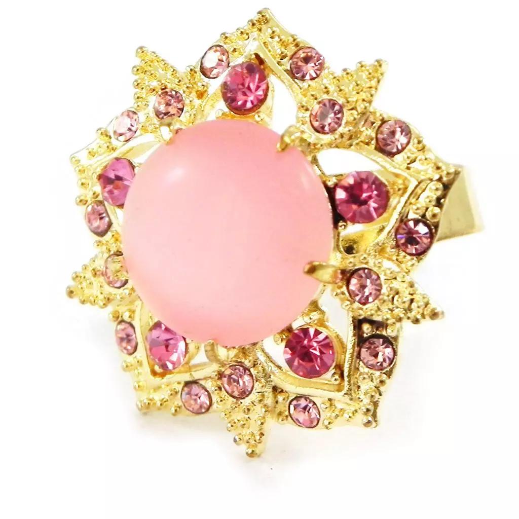 les trésors de lily Bague 'Floraison' Rose [E4199]