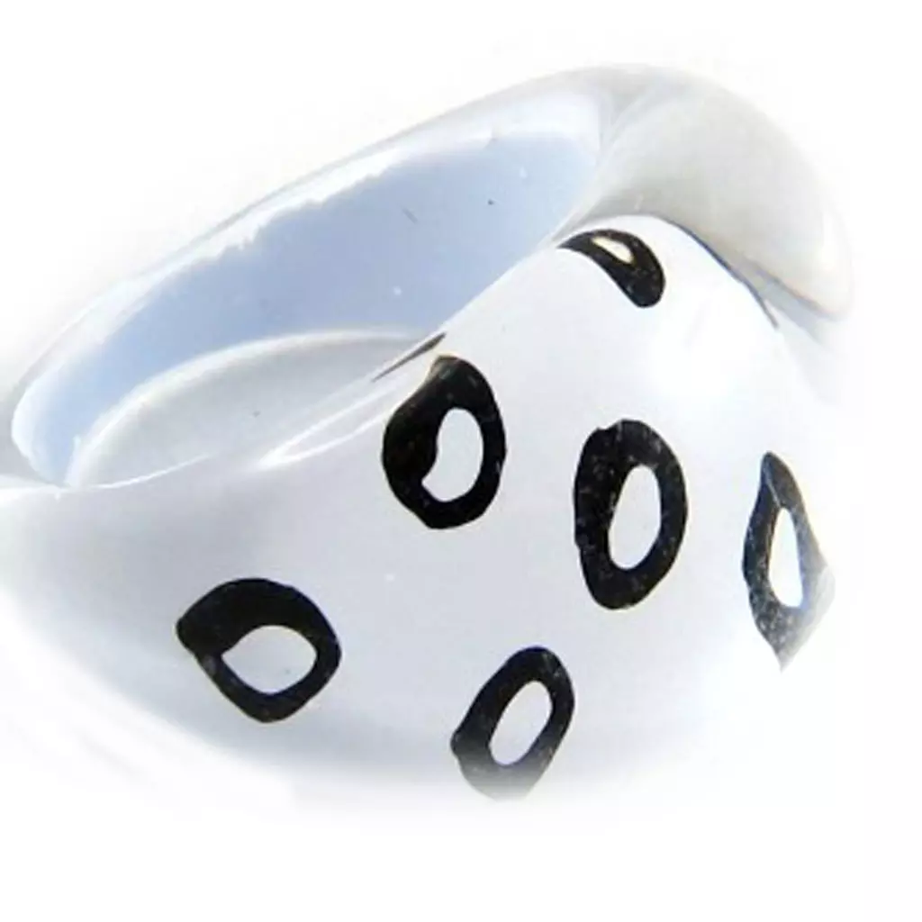 Les Trésors De Lily Bague 'Happy Days' Blanc [E1789]