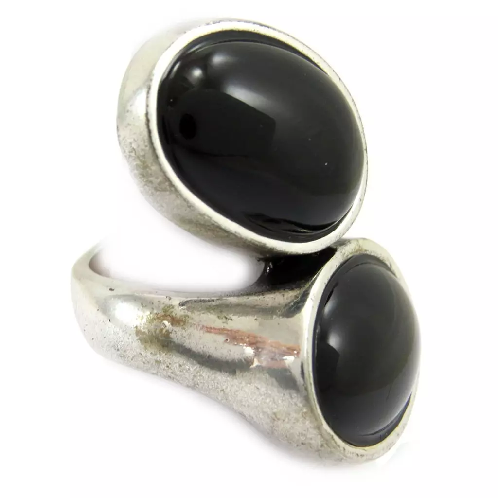 Les Trésors De Lily Bague 'Kilimanjaro' Noir [G2923]