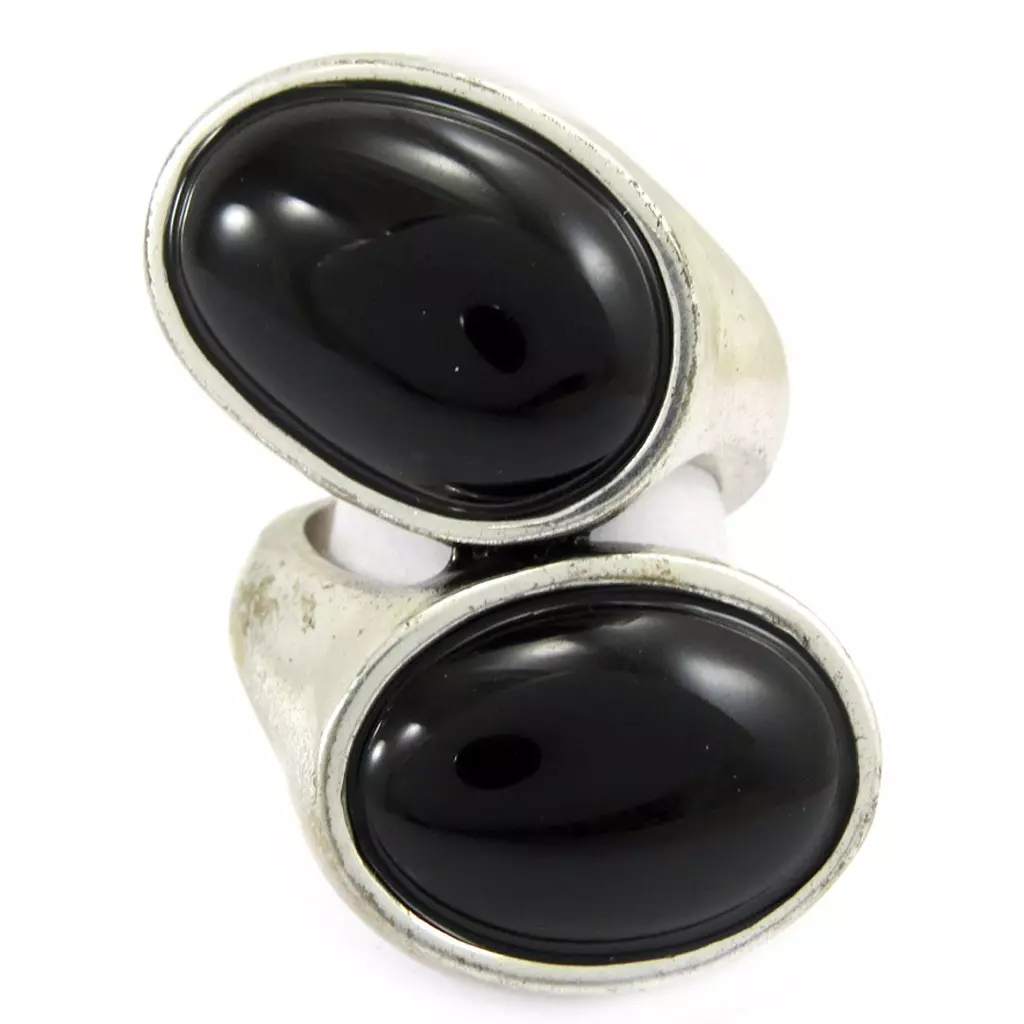 Les Trésors De Lily Bague 'Kilimanjaro' Noir [G2923]