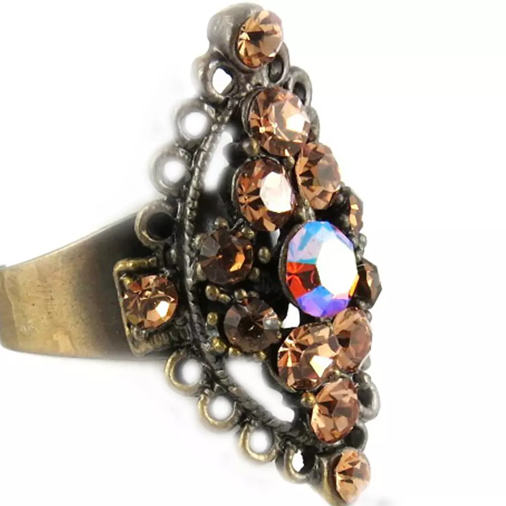 les trésors de lily Bague 'La Véronèse' Ambre [D9800]