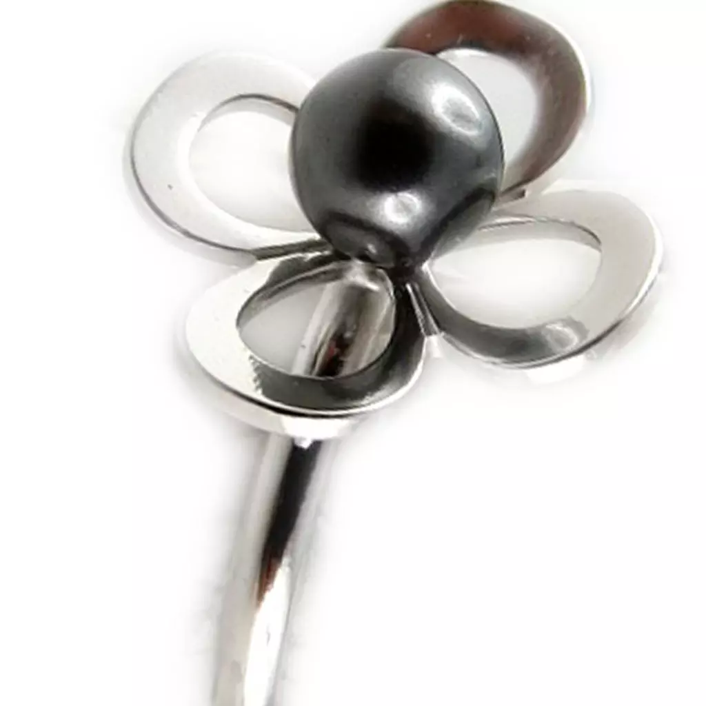 Les Trésors De Lily Bague 'Pearl Beauty' Gris [K9386]