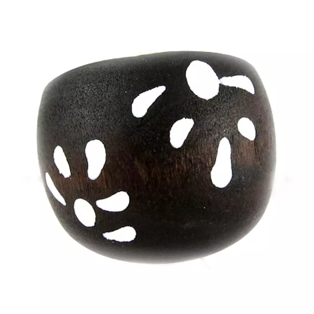 les trésors de lily Bague 'Zoulou' Noir [D9814]