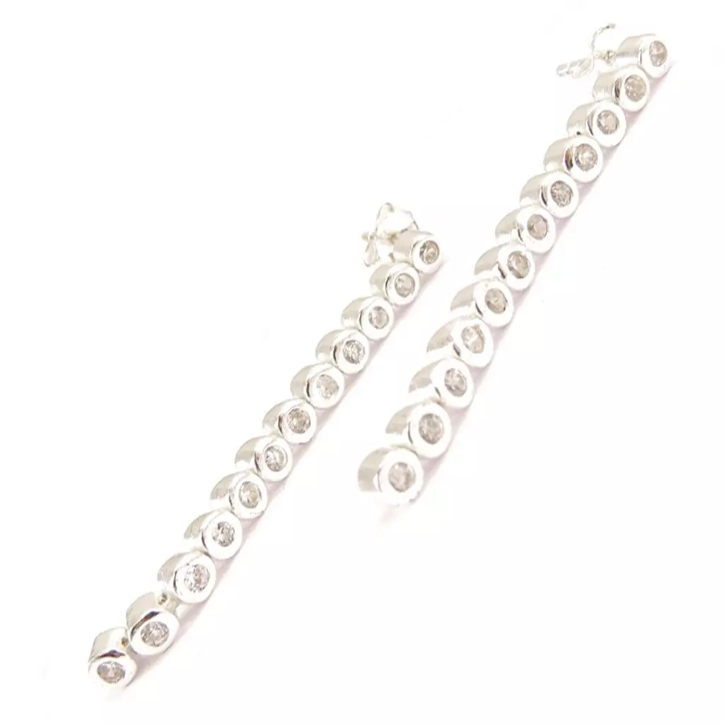 Les Trésors De Lily BO Argent 'Grâce' Blanc [C9364]