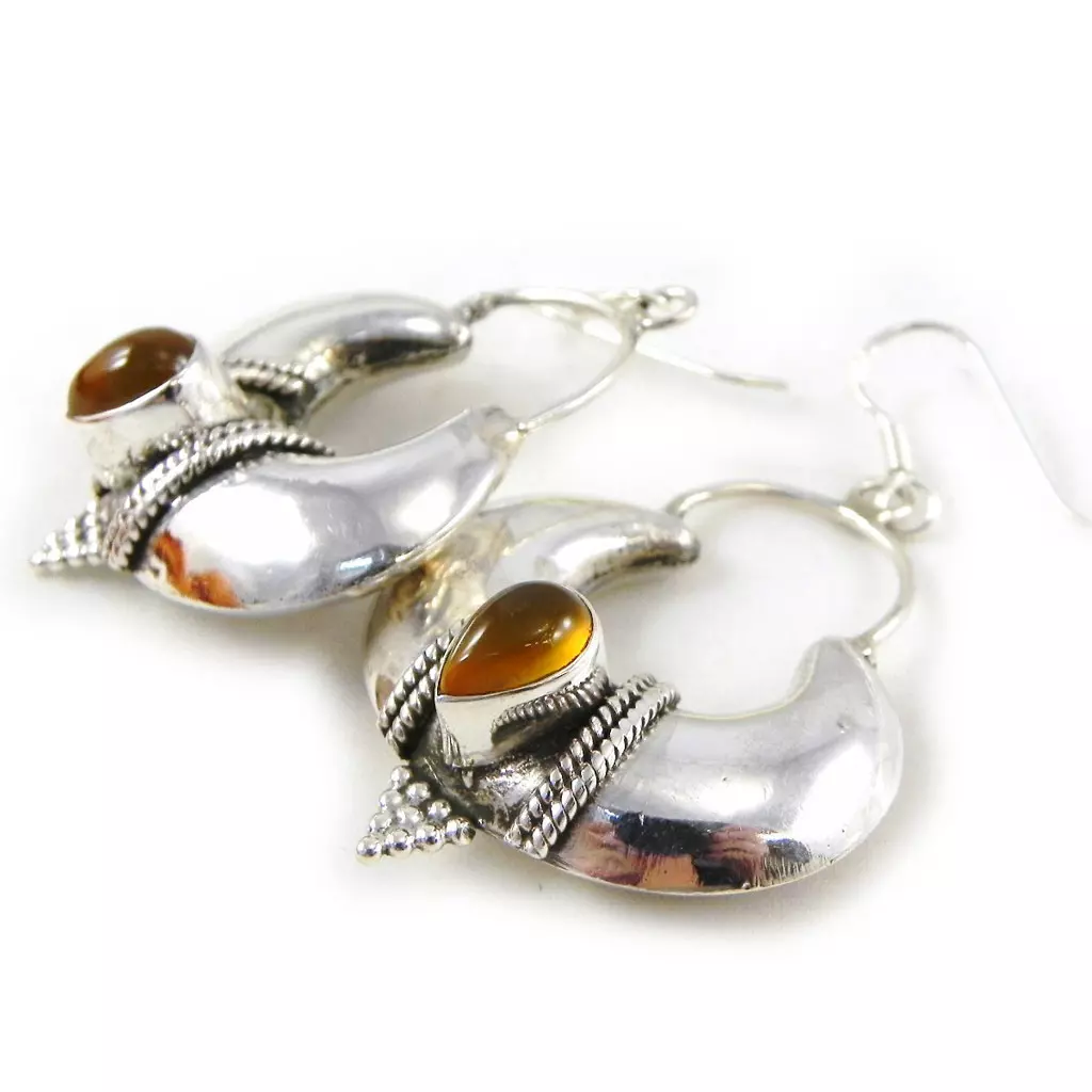 Les Trésors De Lily BO Argent 'Massaï' Agate [C9537]