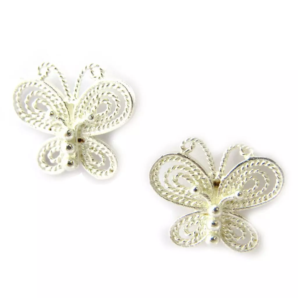 Les Trésors De Lily BO Argent 'Papillons' [M6484]