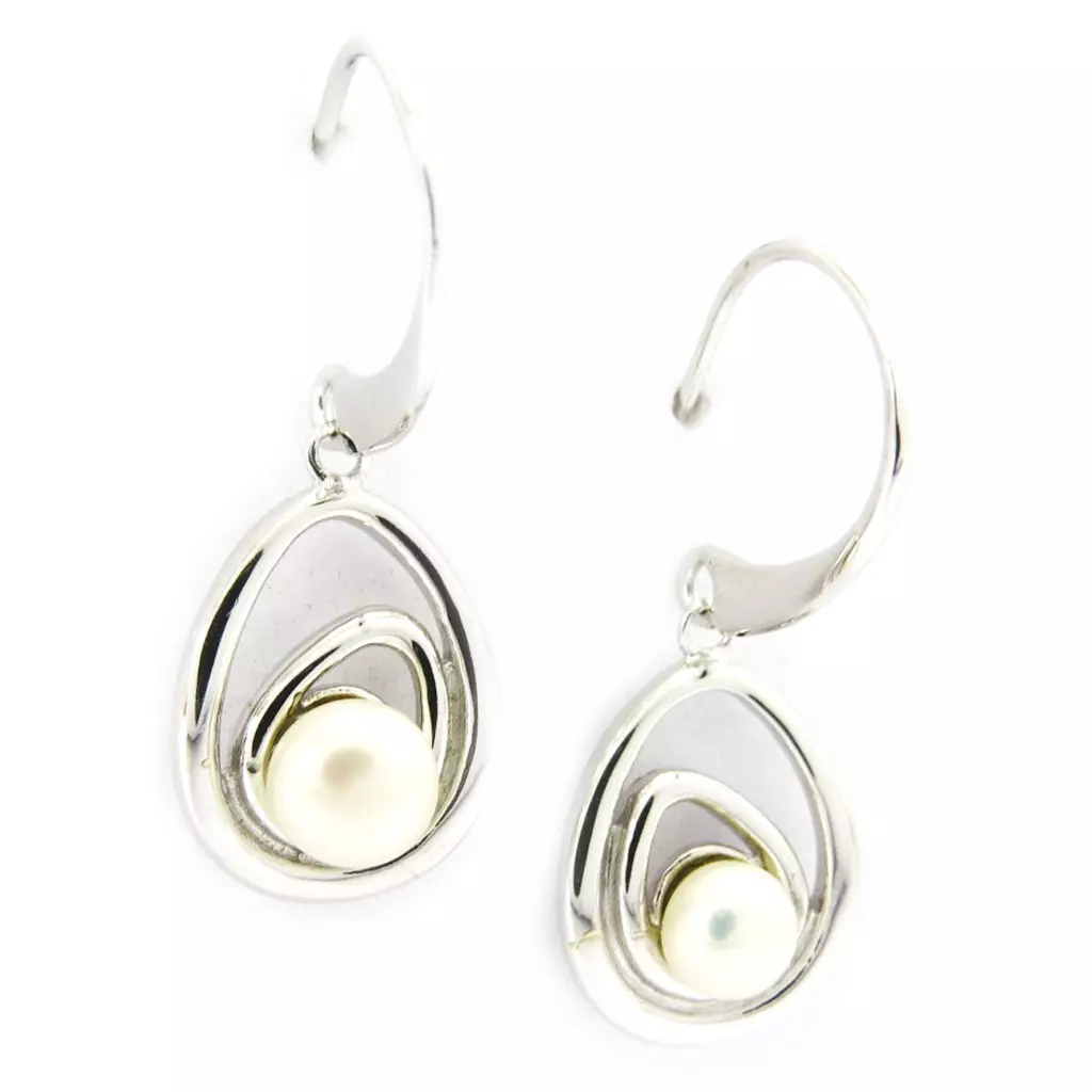 Les Trésors De Lily BO Argent 'Perla' Blanc [G9034]