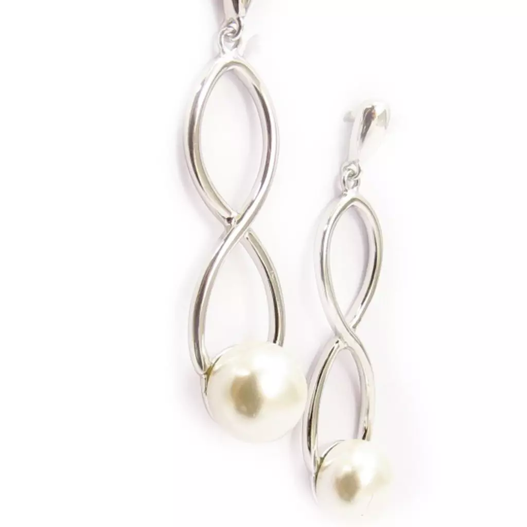 Les Trésors De Lily BO Argent 'Perla' Blanc [K7175]